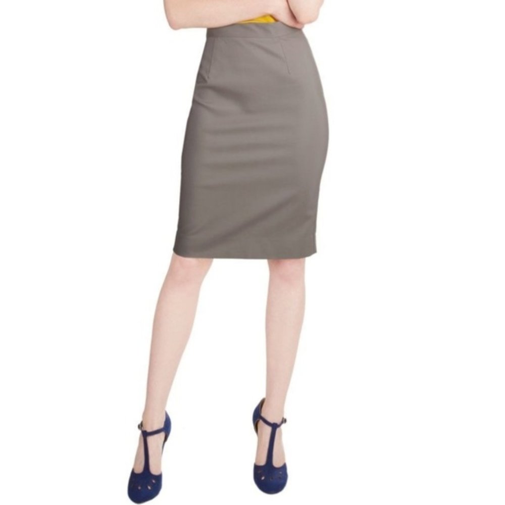 Myrtlewood Gray Grey Pencil Skirt Midi Business